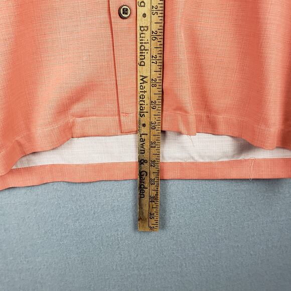 Jamaica Jaxx Size XL Orange Silk Aloha Shirt Orange Island Style Hawaiian Beach - Picture 4 of 13